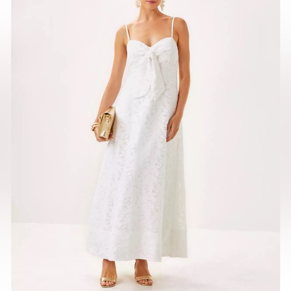 Lilly Pulitzer Dresses & Skirts - New Lilly Pulitzer Sarahlynne Maxi Dress Women’s 2 Resort White Fit and Flare